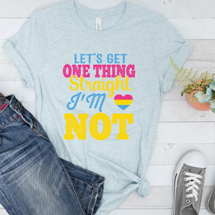 Pansexual Lets Get One Thing Straight Shirt