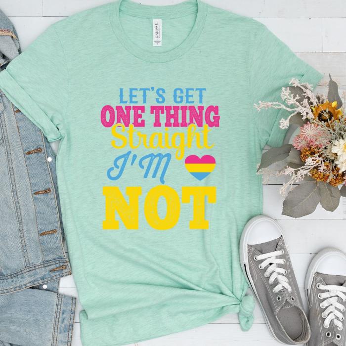 Pansexual Lets Get One Thing Straight Shirt