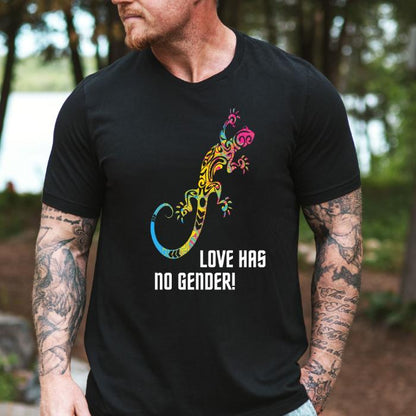 Pansexual Lizard Shirt Love Has No Gender