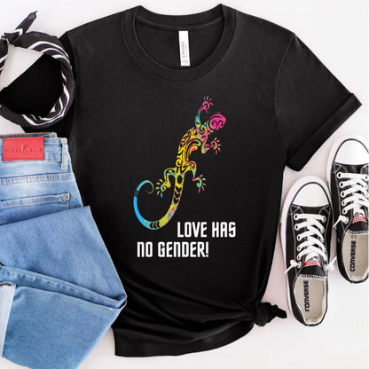 Pansexual Lizard Shirt Love Has No Gender