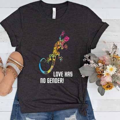 Pansexual Lizard Shirt Love Has No Gender