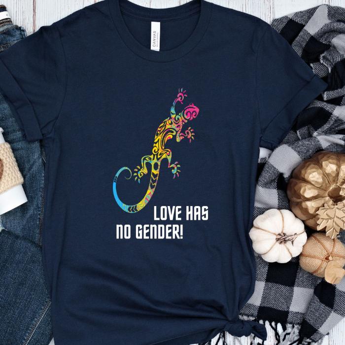 Pansexual Lizard Shirt Love Has No Gender