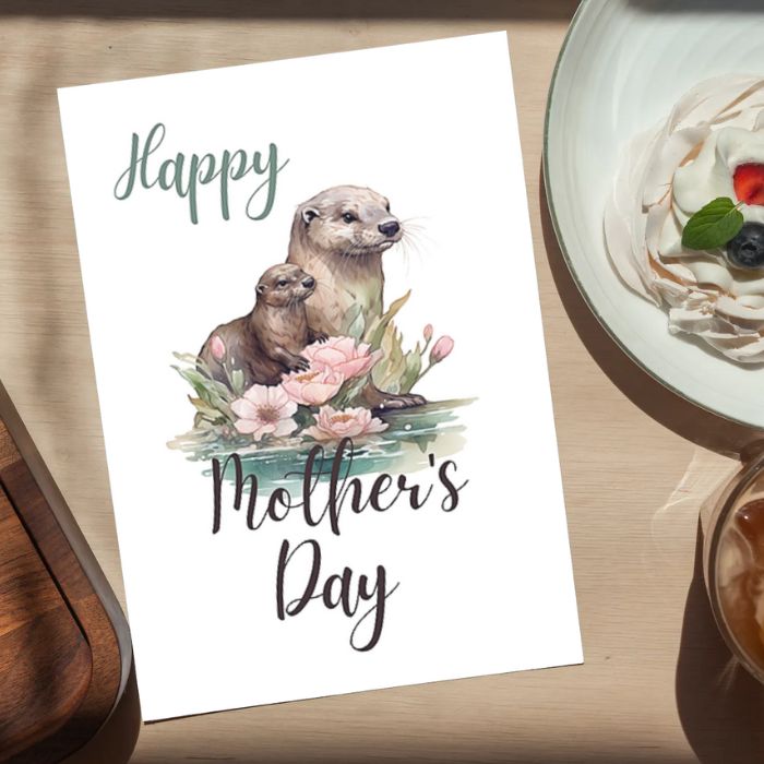 Printable Mother's Day Card Otter