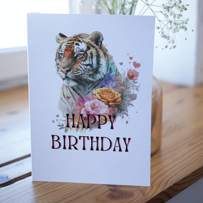 Printable Tiger Birthday Card #1