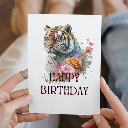 Printable Tiger Birthday Card #1