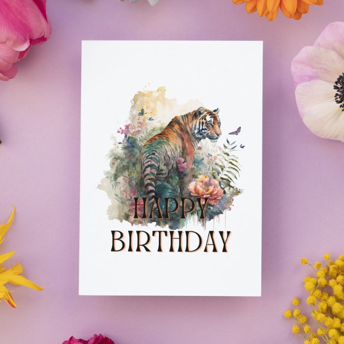 Printable Tiger Birthday Card #12