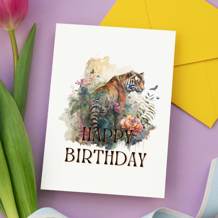 Printable Tiger Birthday Card #12