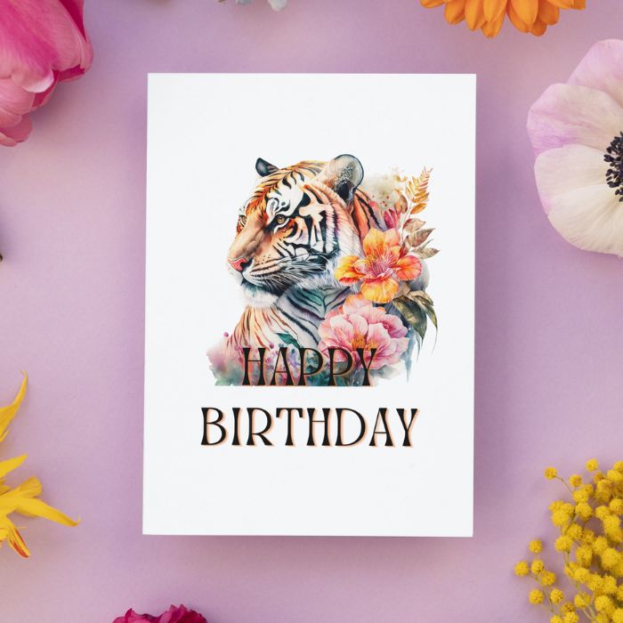 Printable Tiger Birthday Card #13