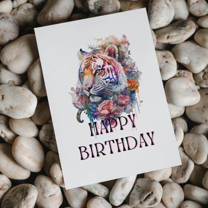 Printable Tiger Birthday Card #14
