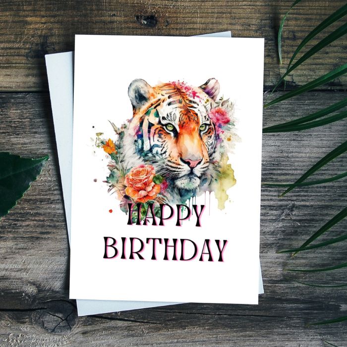 Printable Tiger Birthday Card #15