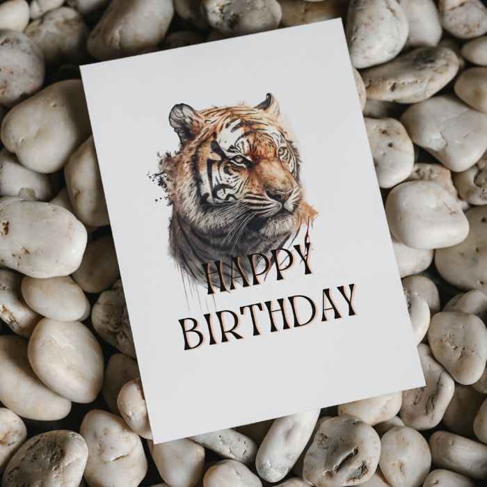 Printable Tiger Birthday Card #16