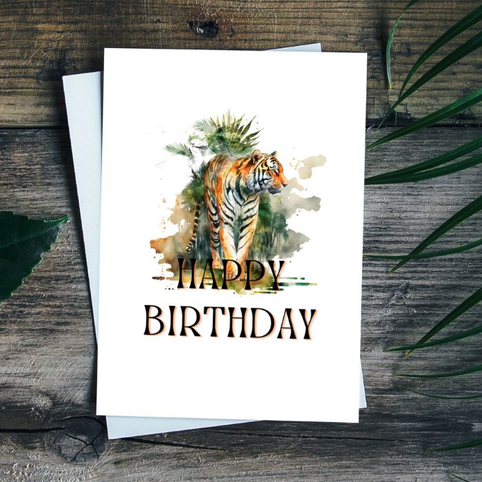 Printable Tiger Birthday Card #17