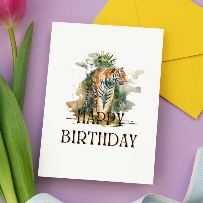Printable Tiger Birthday Card #17