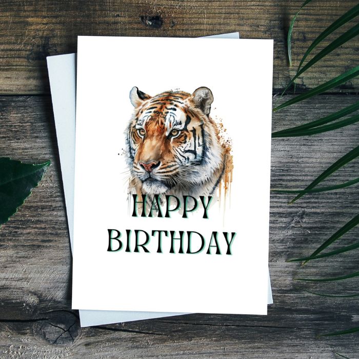 Printable Tiger Birthday Card #2