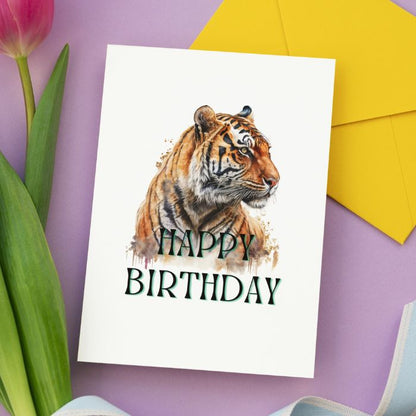 Printable Tiger Birthday Card #3