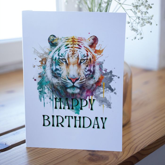 Printable Tiger Birthday Card #4
