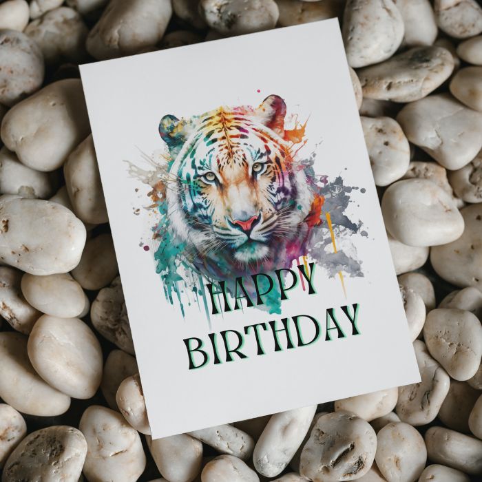 Printable Tiger Birthday Card #4