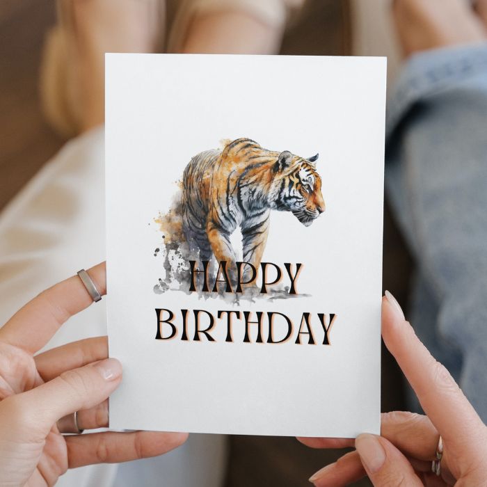 Printable Tiger Birthday Card #5