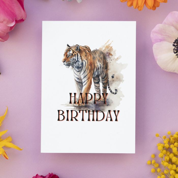 Printable Tiger Birthday Card #6