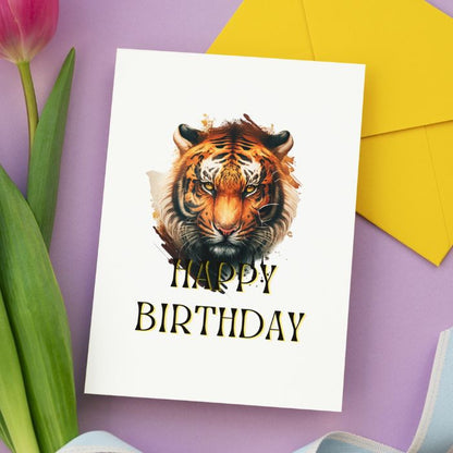 Printable Tiger Birthday Card #7