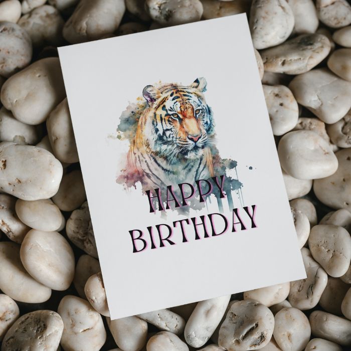 Printable Tiger Birthday Card #8