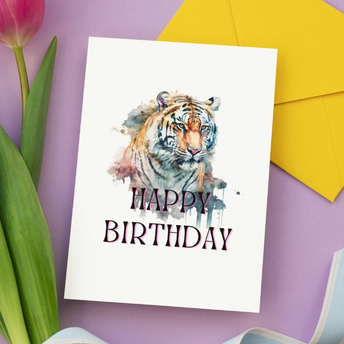 Printable Tiger Birthday Card #8