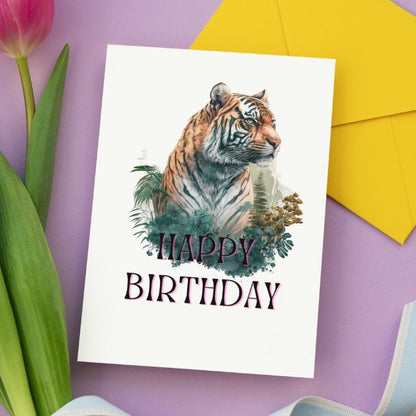 Printable Tiger Birthday Card #9