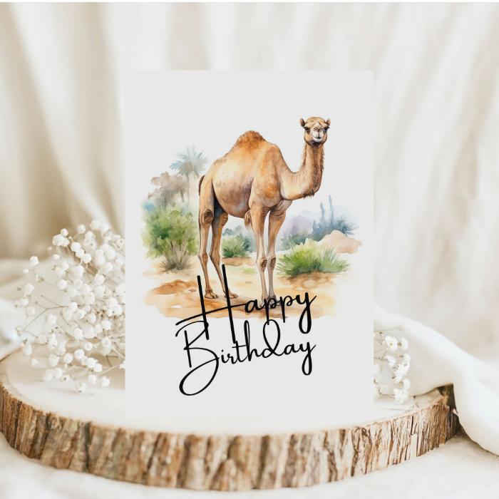 Printable Camel Birthday Card