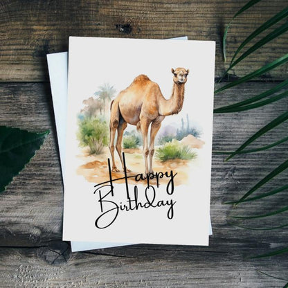 Printable Camel Birthday Card