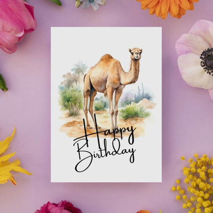 Printable Camel Birthday Card