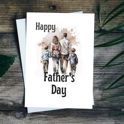 Printable Father's Day Card Family