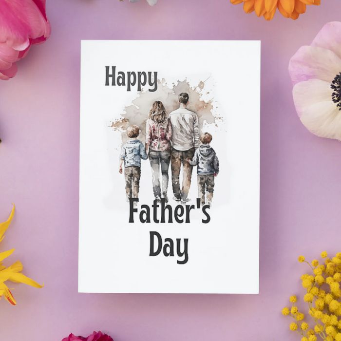 Printable Father's Day Card Family