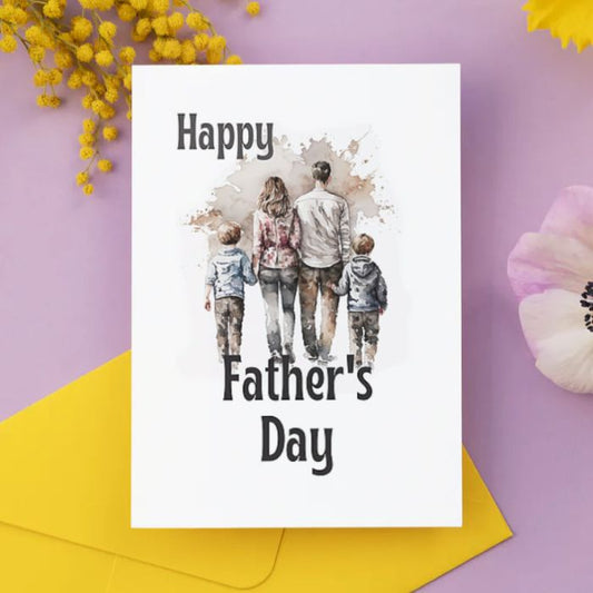 Printable Father's Day Card Family
