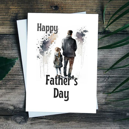 Printable Father's Day Card Father and Daughter #2