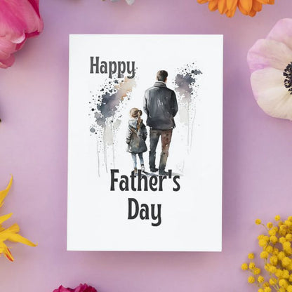 Printable Father's Day Card Father and Daughter #2