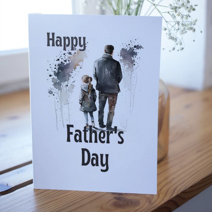 Printable Father's Day Card Father and Daughter #2