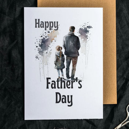 Printable Father's Day Card Father and Daughter #2