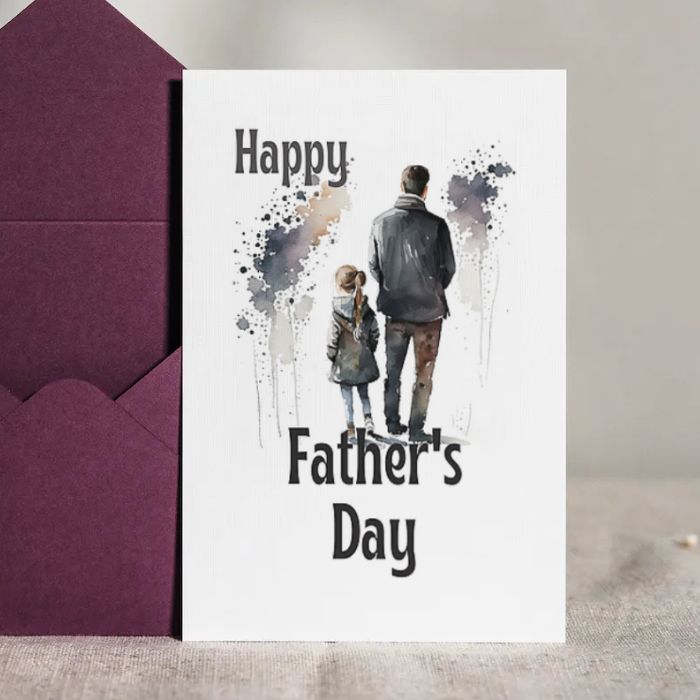 Printable Father's Day Card Father and Daughter #2