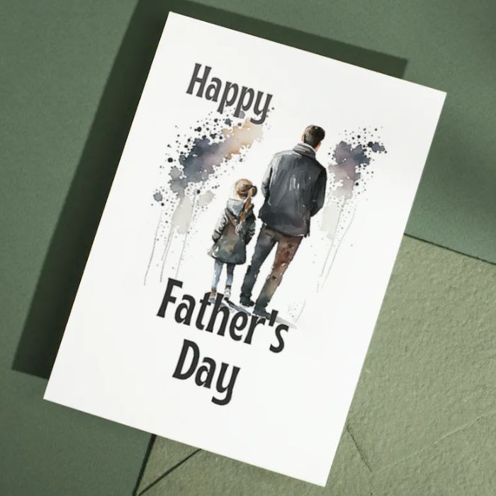 Printable Father's Day Card Father and Daughter #2