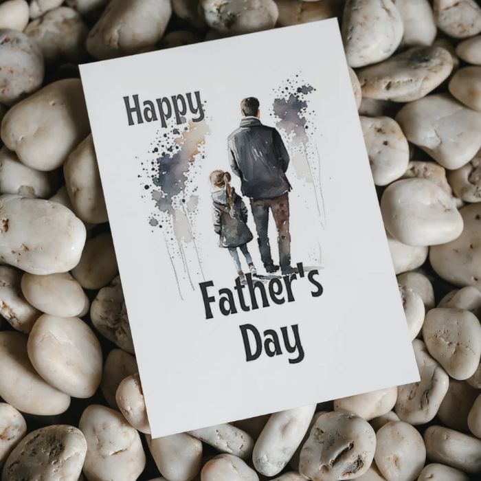 Printable Father's Day Card Father and Daughter #2