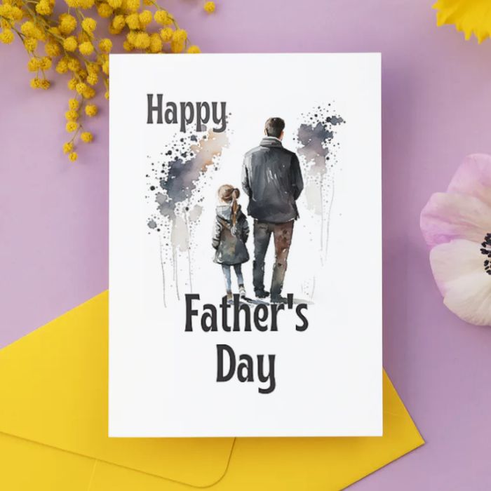 Printable Father's Day Card Father and Daughter #2