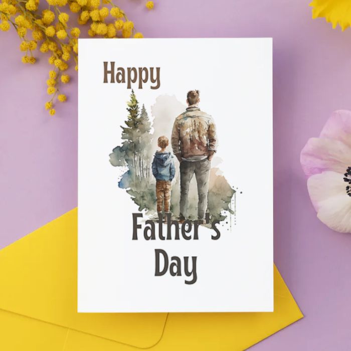 Printable Father's Day Card Father and Son #1