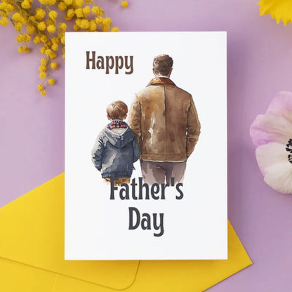 Printable Father's Day Card Father and Son #4