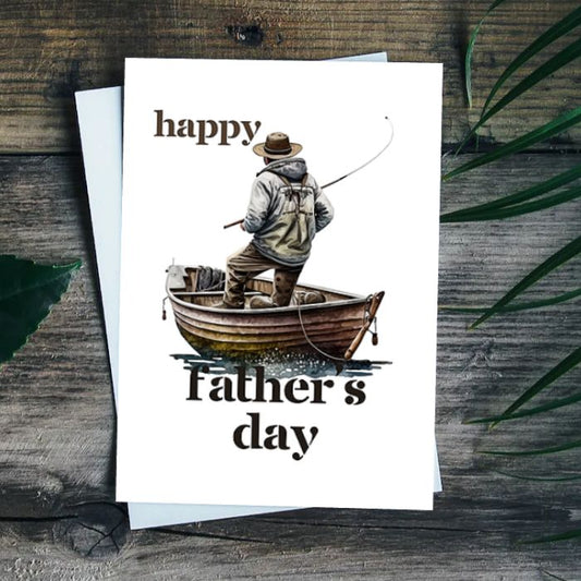 Printable Father's Day Card Fishing #1