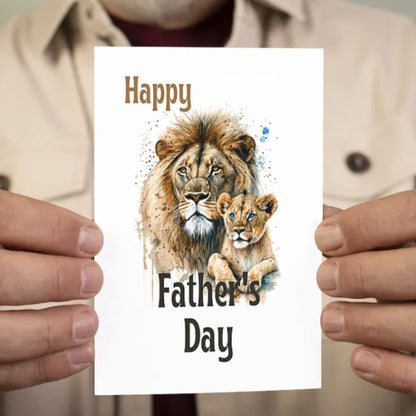 Printable Father's Day Card Lion #1