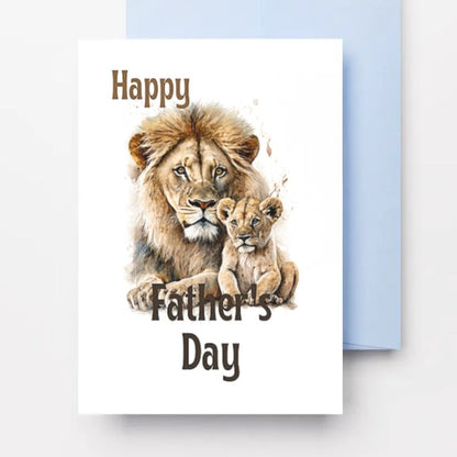 Printable Father's Day Card Lion #2