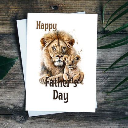 Printable Father's Day Card Lion #2