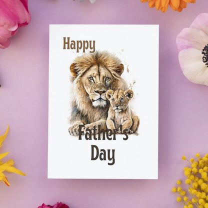 Printable Father's Day Card Lion #2