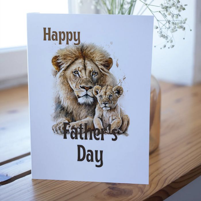 Printable Father's Day Card Lion #2