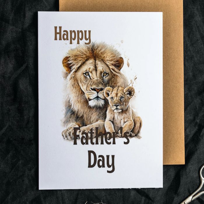 Printable Father's Day Card Lion #2